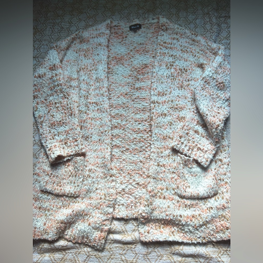 White tan blush cardigan